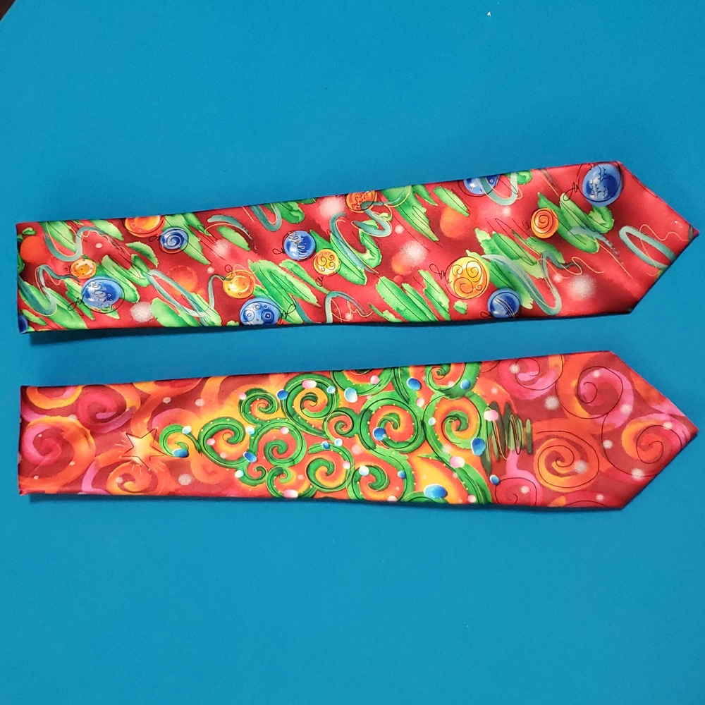 J Garcia Creme de Menthe Hangover AND Snail Garden ties 3.5" wide